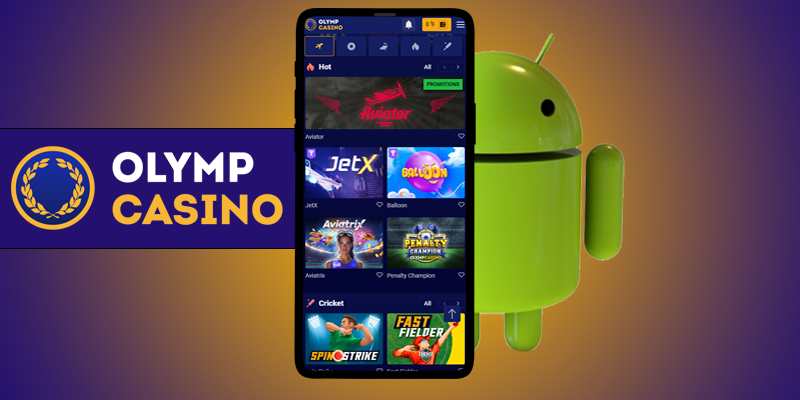 Вы можете установить приложение Olymp Casino на Android-устройство.